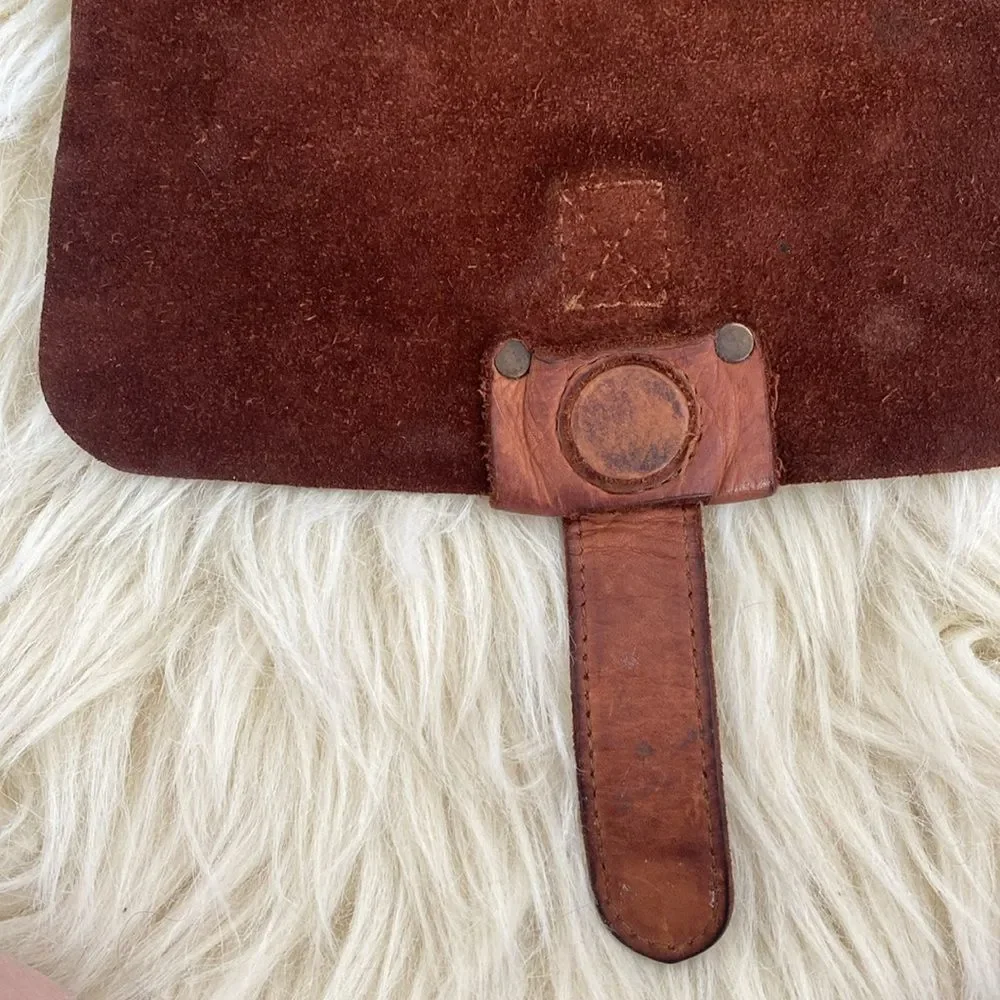 Harbour 2nd: Brown Leather Crossbody Mailer Bag Adjustable Strap Coastal